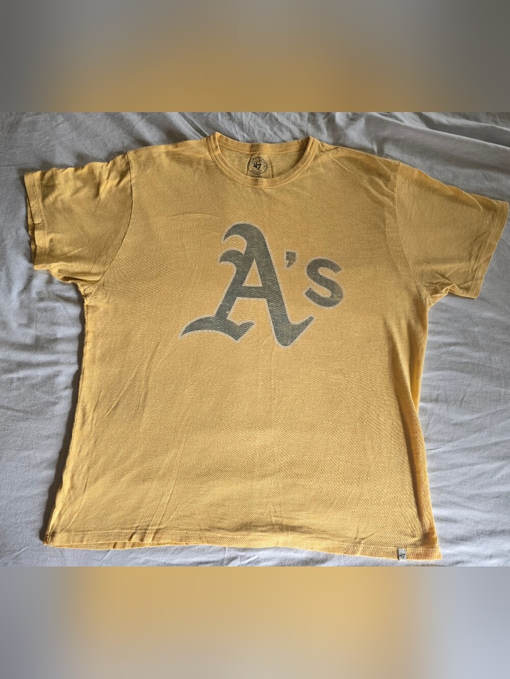 '47 Brand Oakland A's Yellow Graphic Tee
